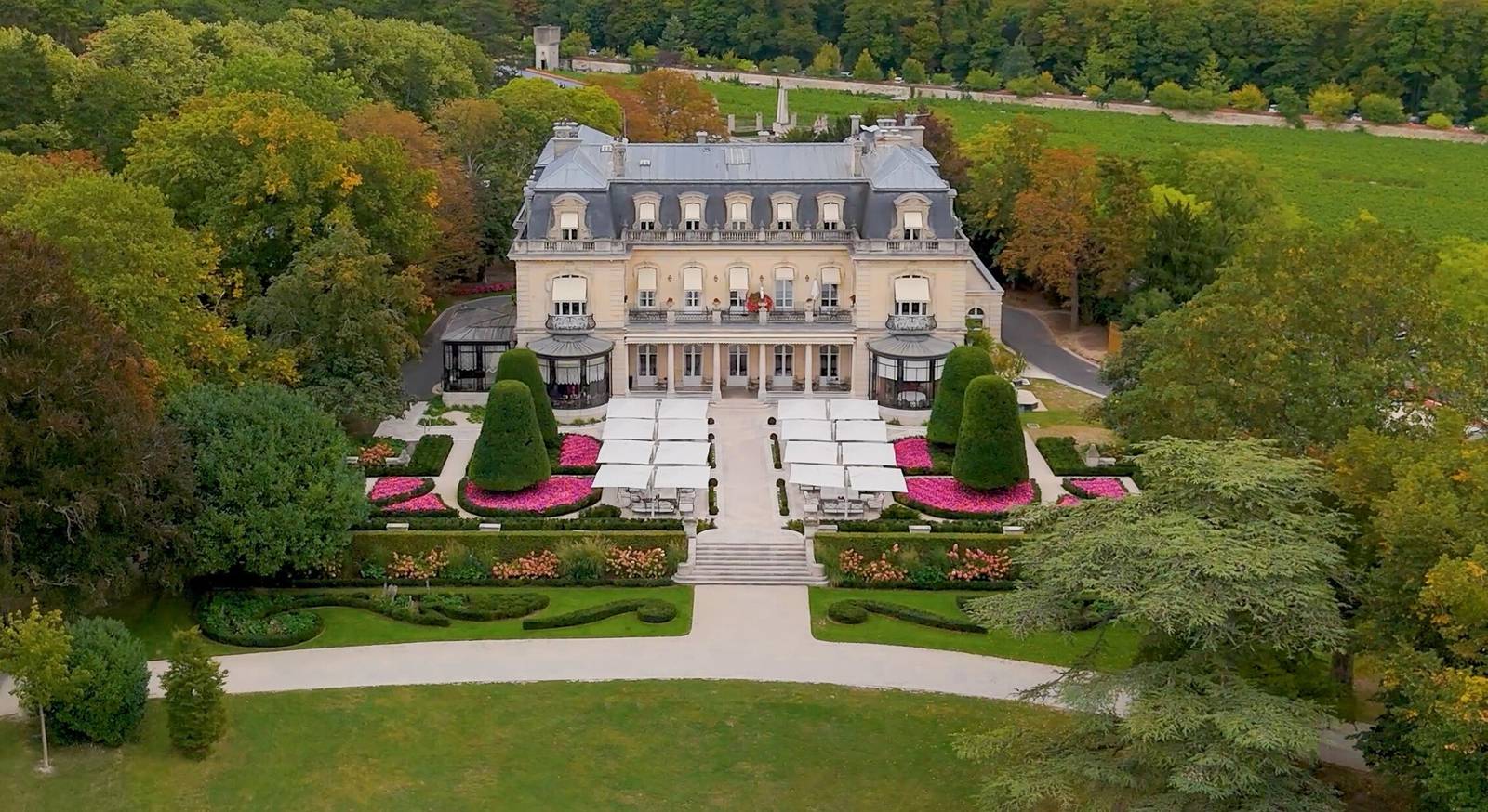 空拍 Domaine Les Crayères 城堡與六公頃花園