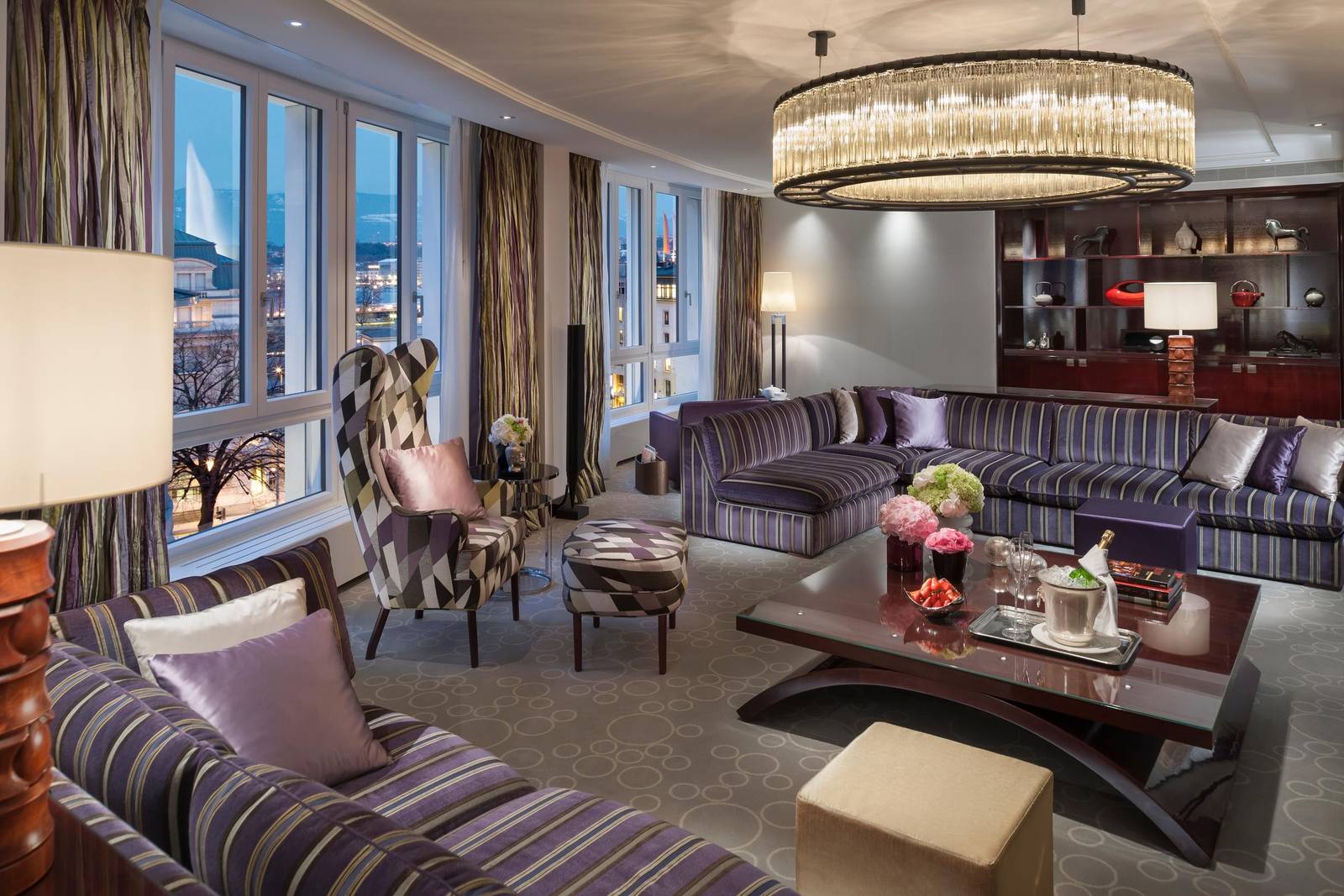 日內瓦文華東方酒店 Royal Suite 起居室