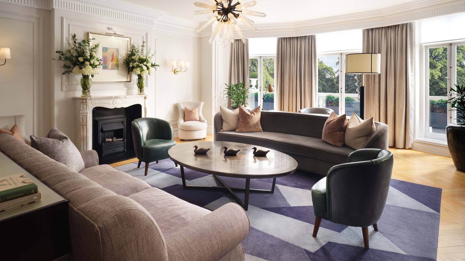 倫敦海德公園文華東方酒店 Royal Terrace Suite 起居室