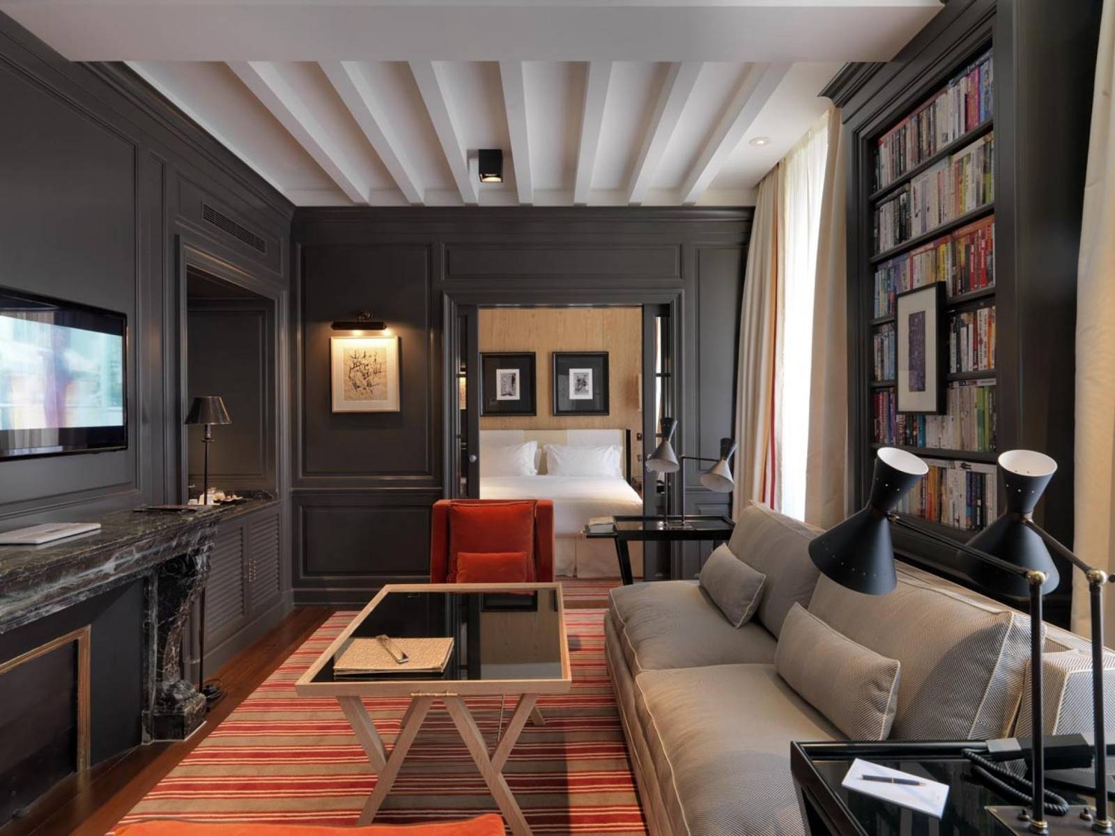 Marquis Faubourg Saint-Honoré Executive Suite 起居區與書牆