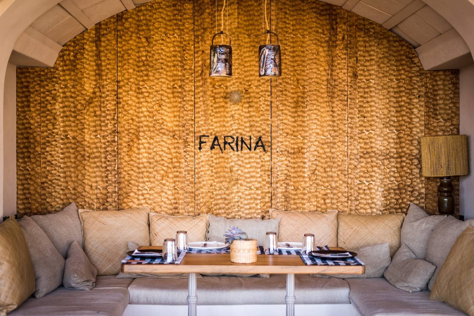 Mykonos Ammos Hotel Farina 餐廳室內