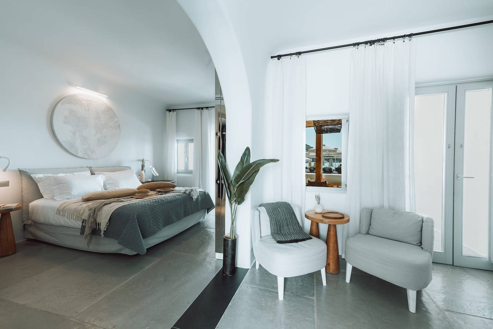 Mykonos Ammos Hotel The Ammos Suite 臥室