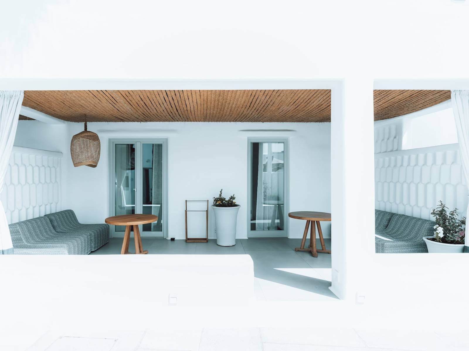 Mykonos Ammos Hotel Standard Ground Suite 陽台