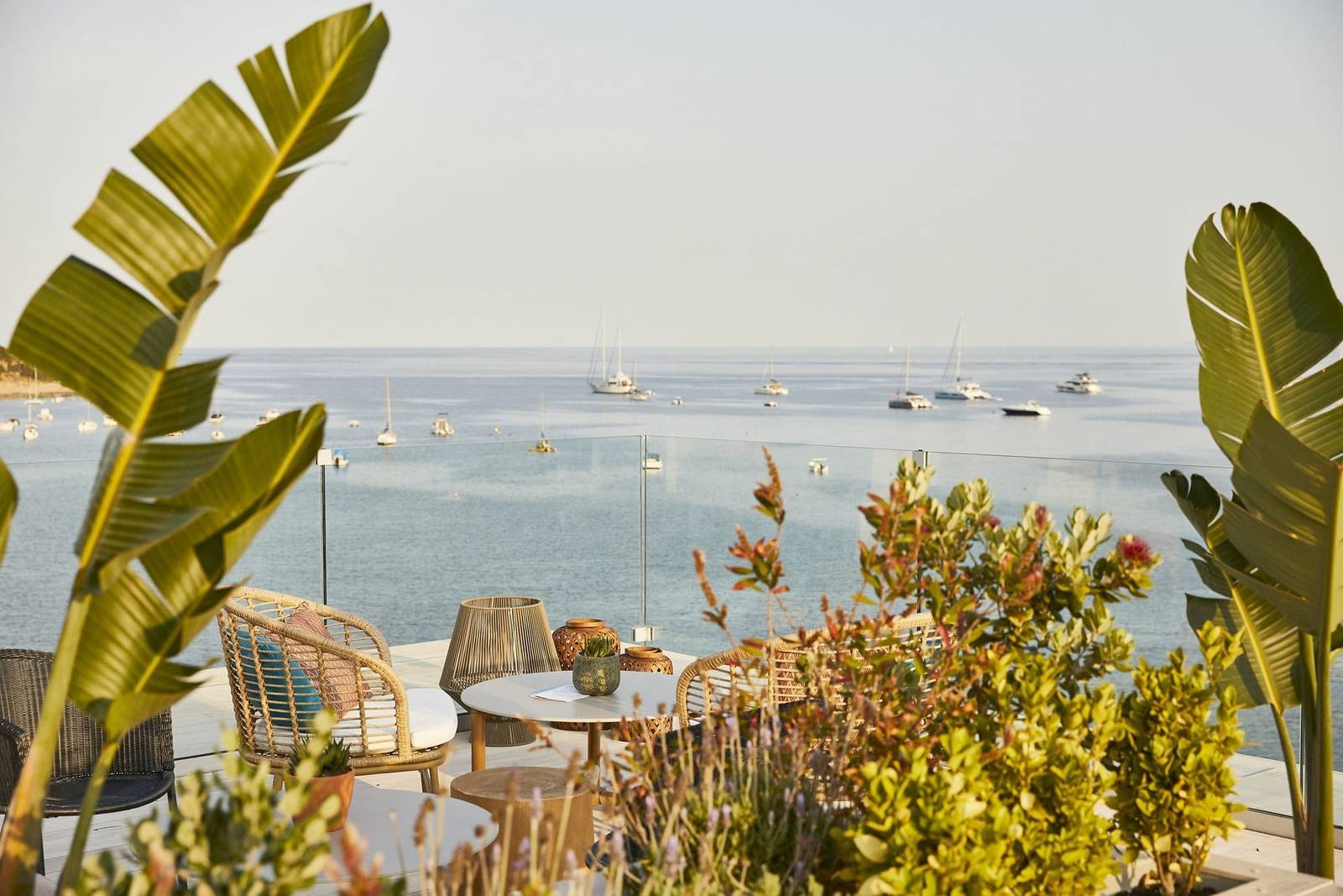伊維薩島 Nobu Hotel Ibiza Bay The Rooftop 眺望海灣