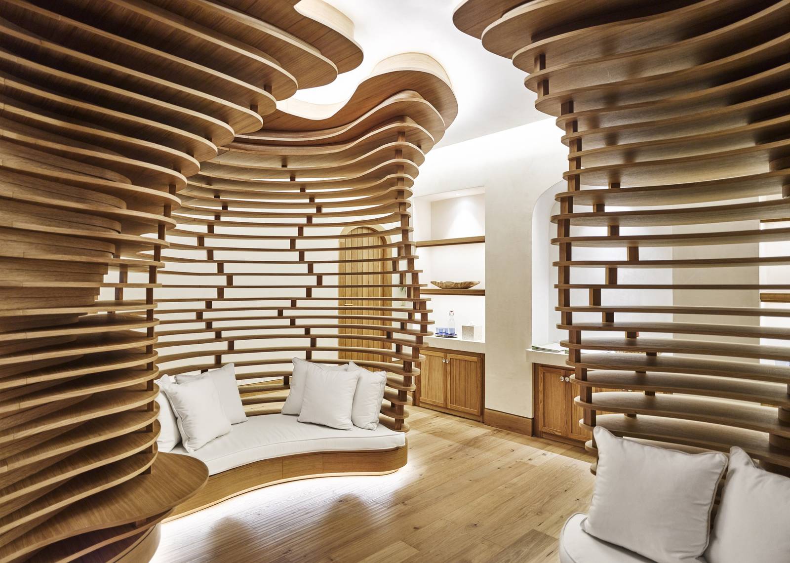 馬貝拉 Nobu Hotel Marbella Six Senses Spa 木質休憩區