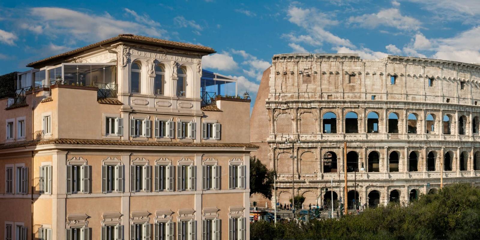 羅馬 Palazzo Manfredi 酒店建築與隔鄰的羅馬競技場