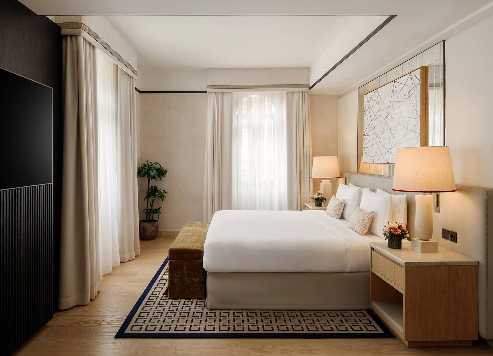 米蘭柏悅酒店 Park Junior Suite 臥室