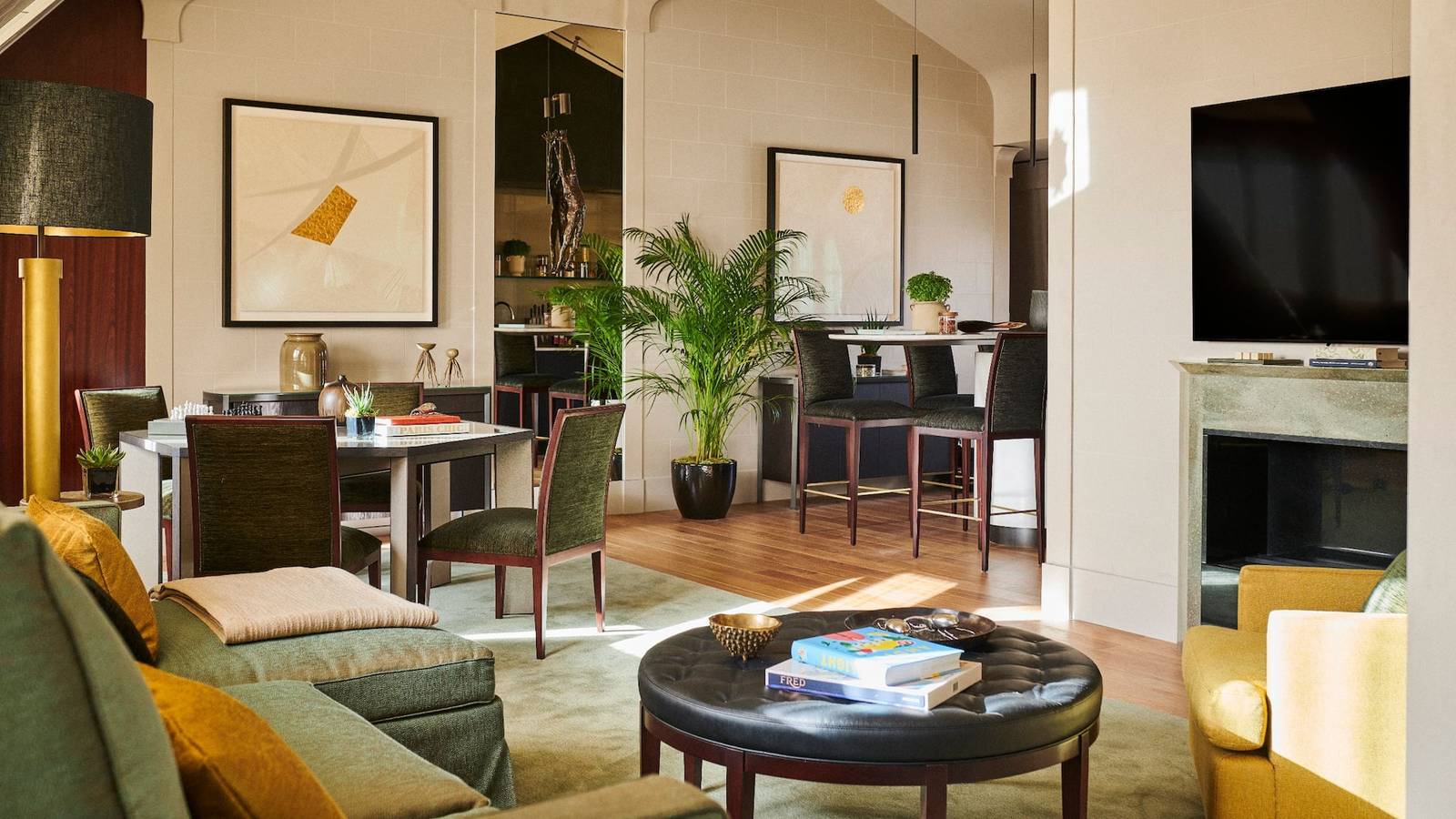 巴黎柏悅酒店 L'Appartement 私人公寓起居室