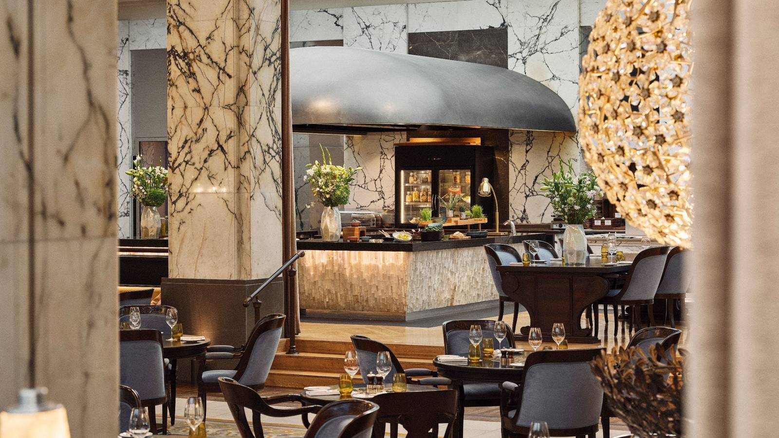 維也納柏悅酒店 The Bank Brasserie 開放式廚房