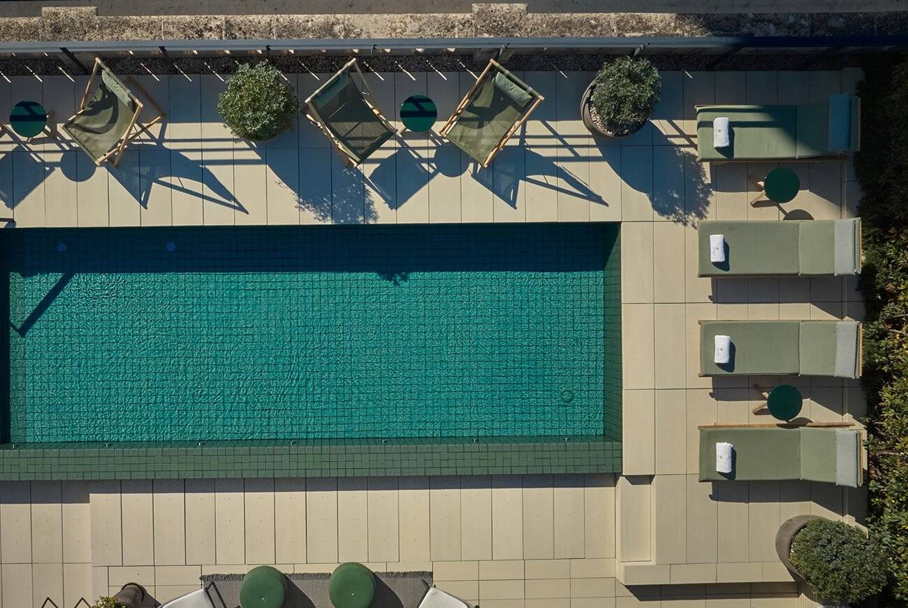 Sant Francesc Hotel Singular 俯瞰頂樓泳池