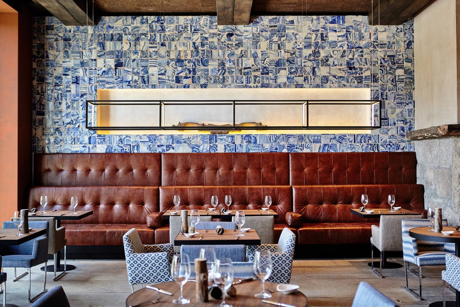 斗羅河谷 Six Senses Douro Valley Vale de Abraão 餐廳與磁磚牆