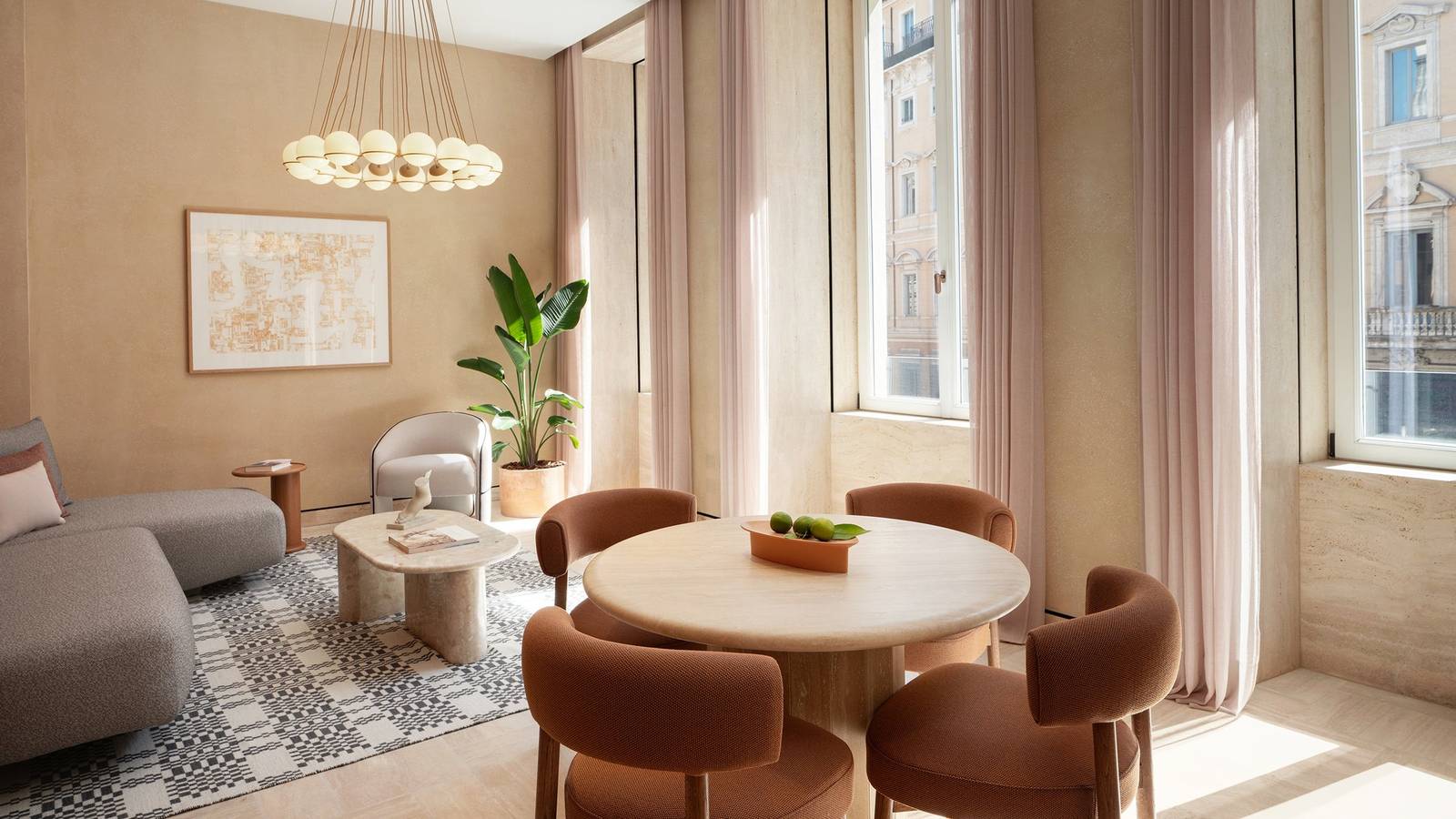羅馬六善酒店 Salviati Suite 起居室