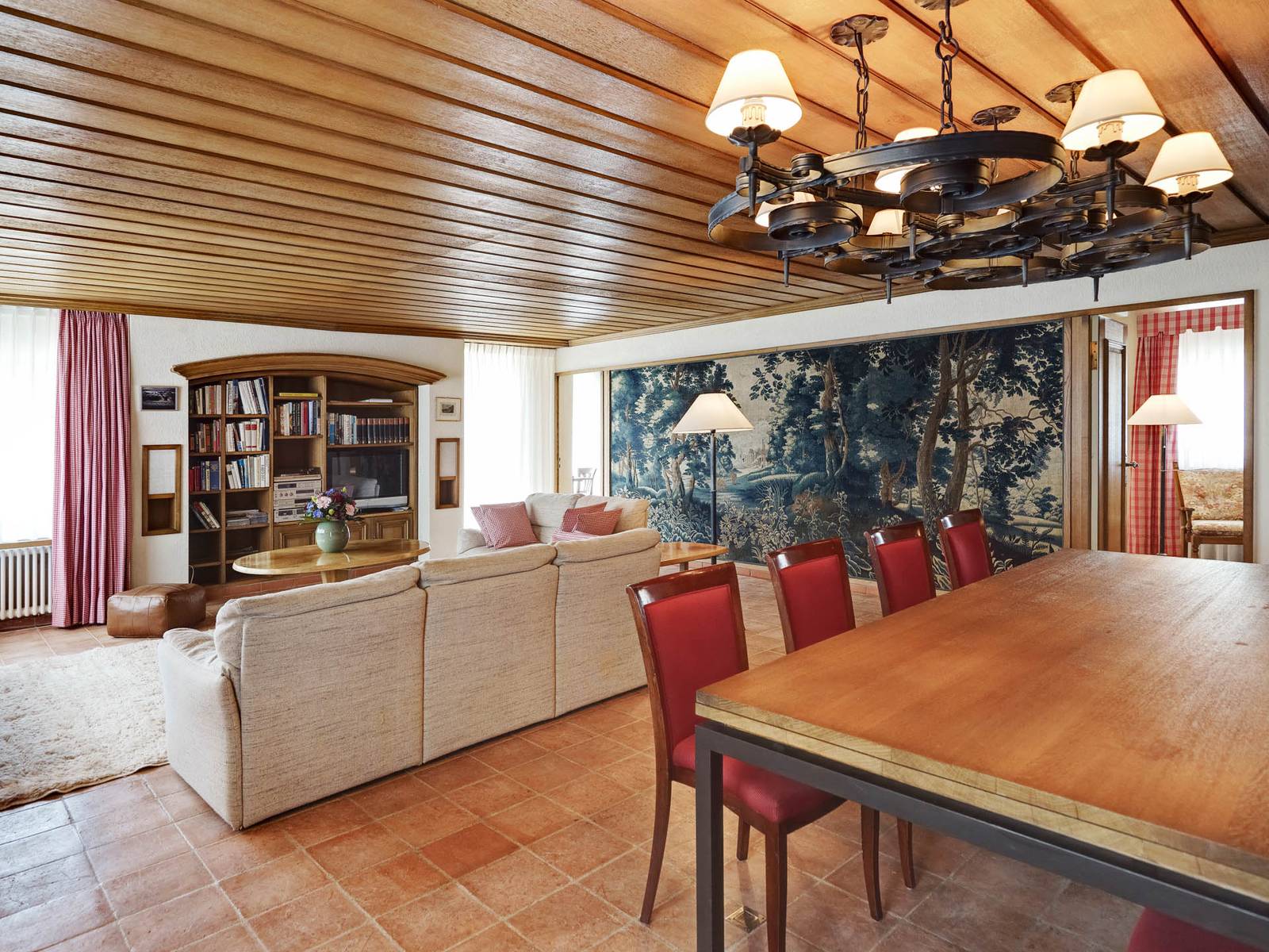 聖莫里茲 Crystal Hotel Segantini Suite 起居與用餐區
