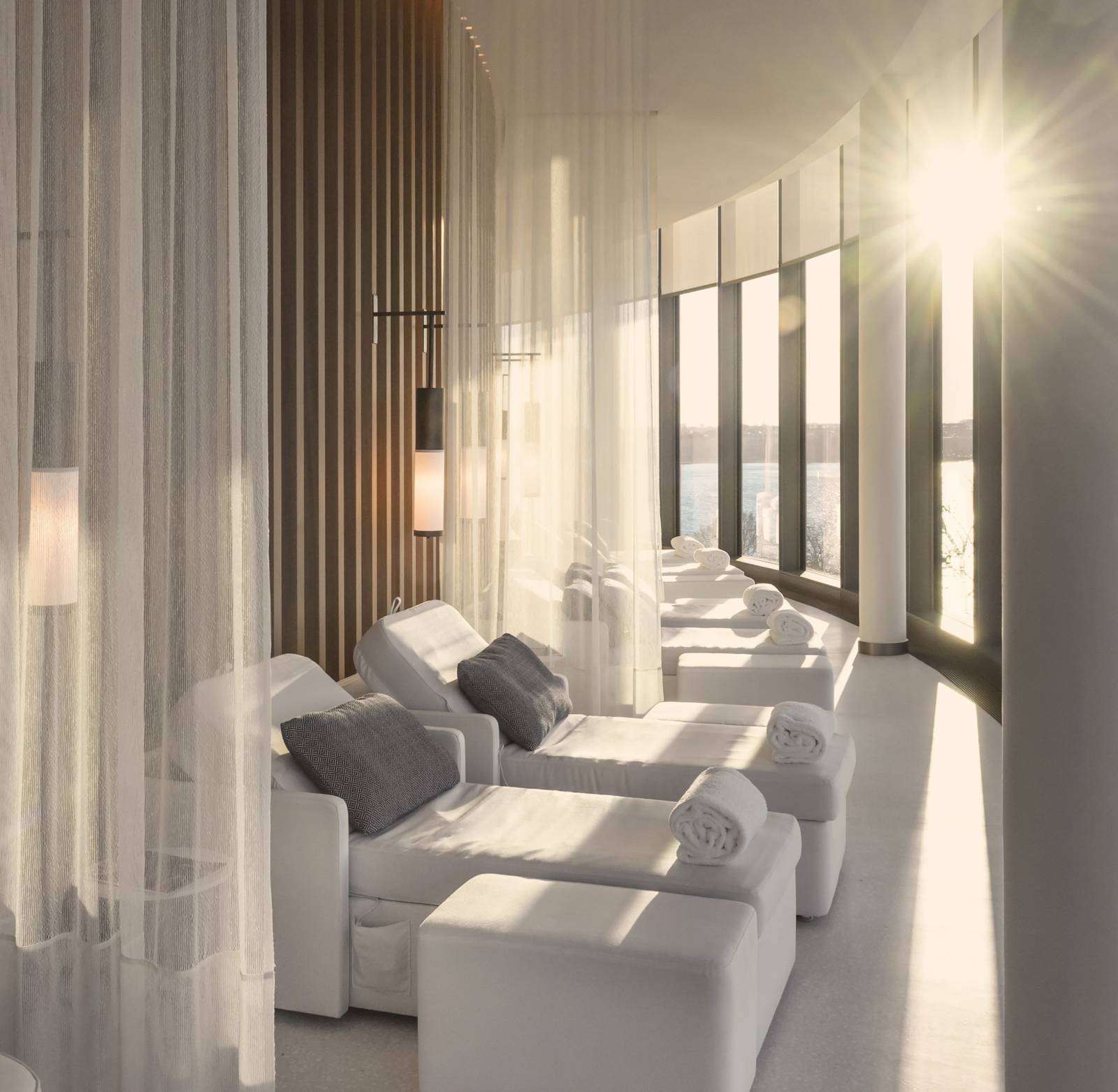 The Fontenay 漢堡酒店 Spa 休憩區
