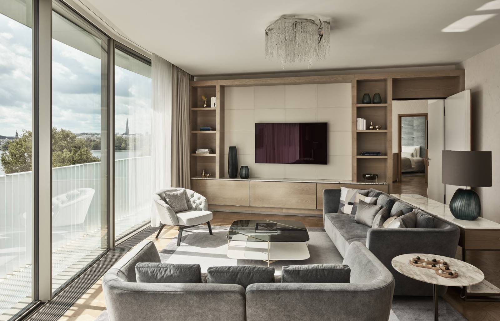 The Fontenay 漢堡酒店 Fontenay Suite 客廳