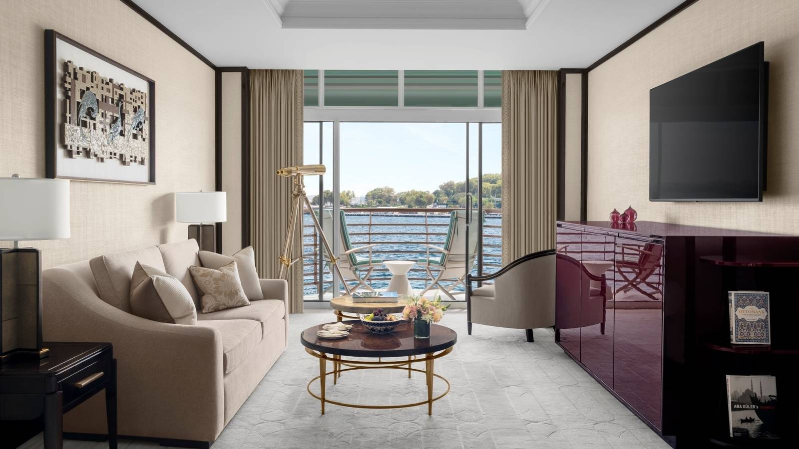 伊斯坦堡半島酒店 Superior Bosphorus Suite 起居室
