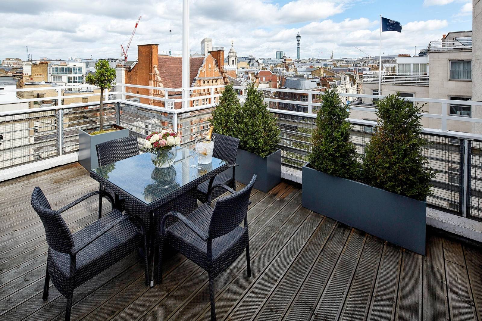 倫敦 The Westbury Mayfair Terrace Suite 露台