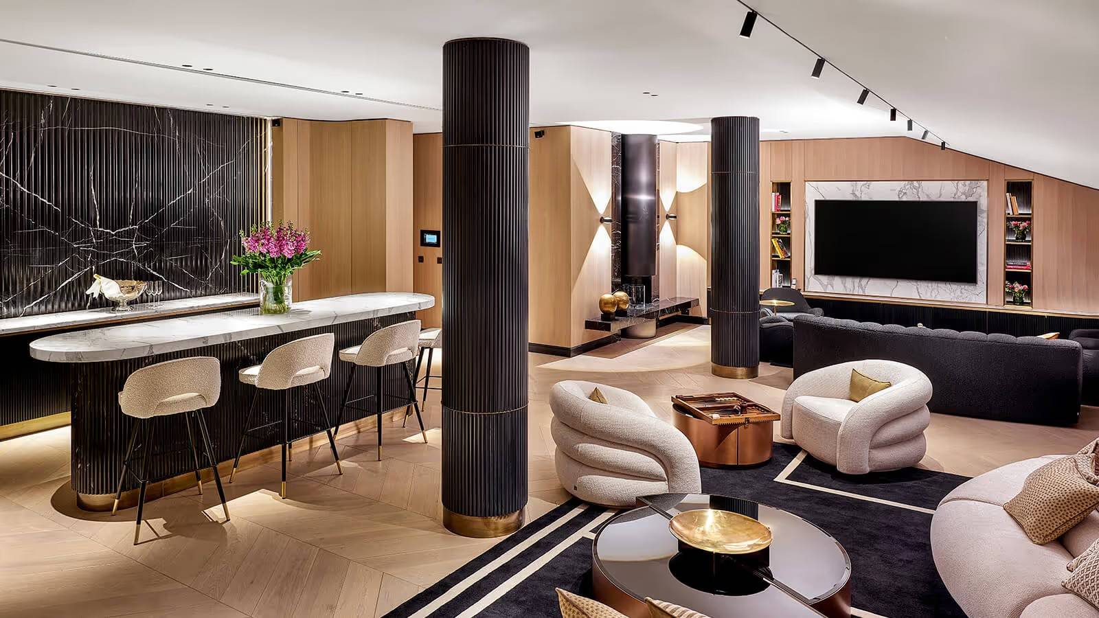 Vakko Hotel & Residence 頂樓 The Vakko Room 吧台與起居區