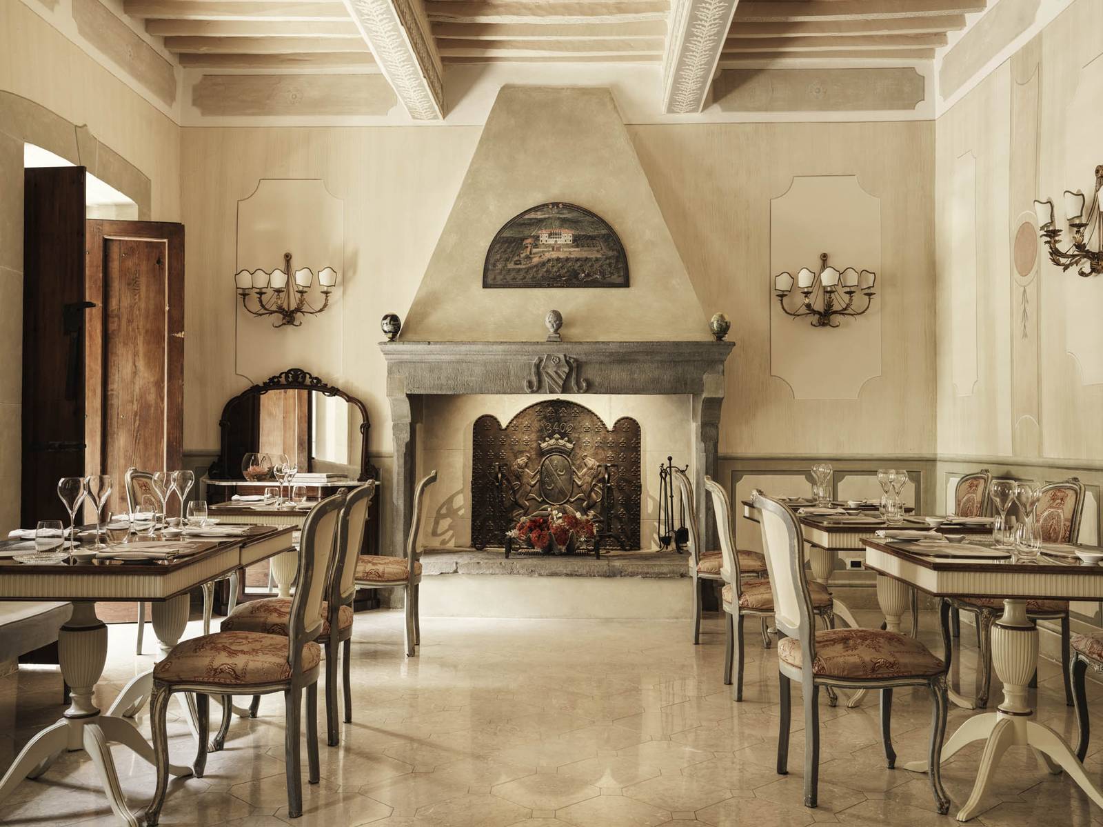 Villa di Piazzano Antica Casina di Caccia 餐廳用餐室