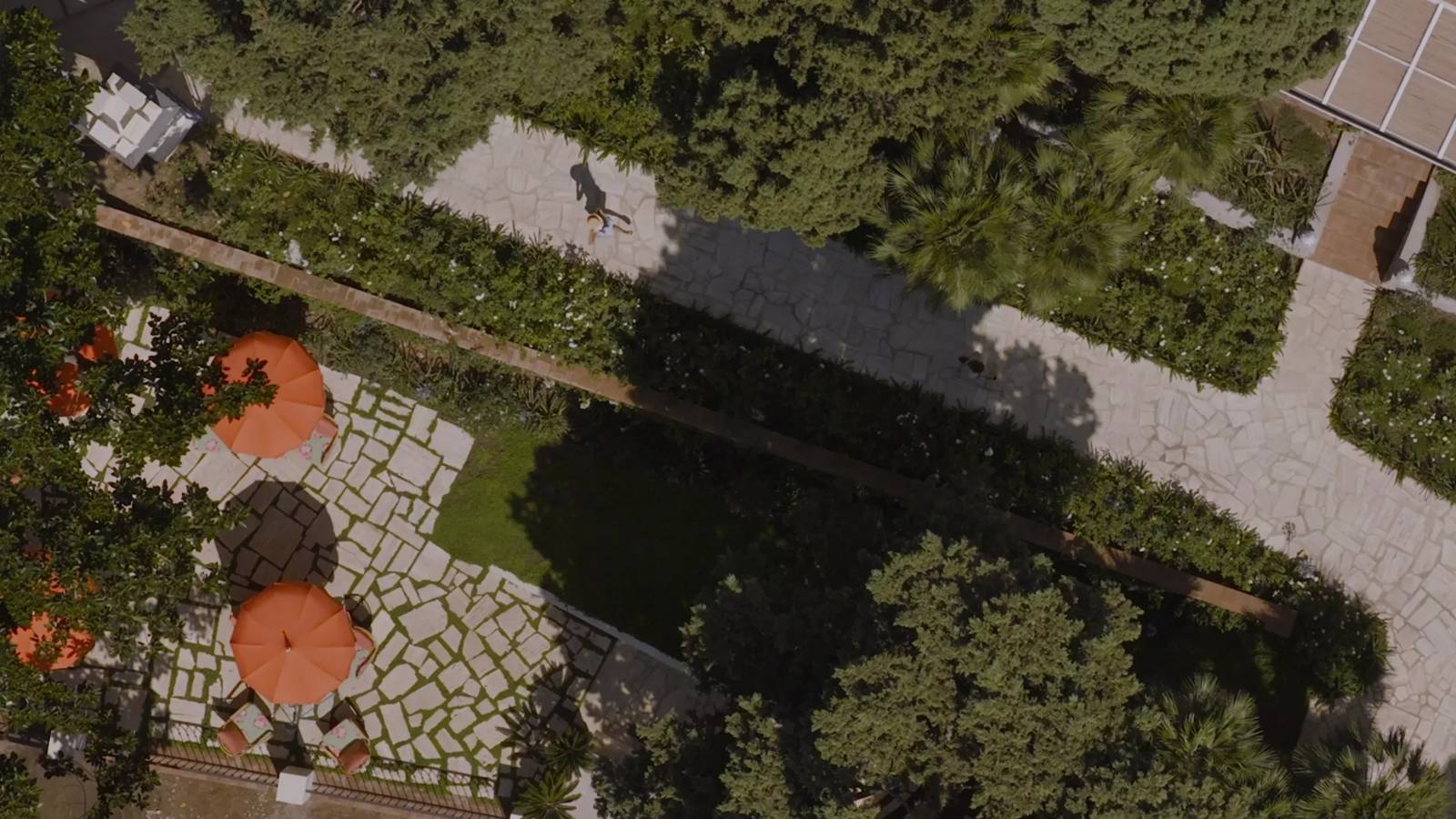 Villa Helios Capri 花園與戶外座位空拍