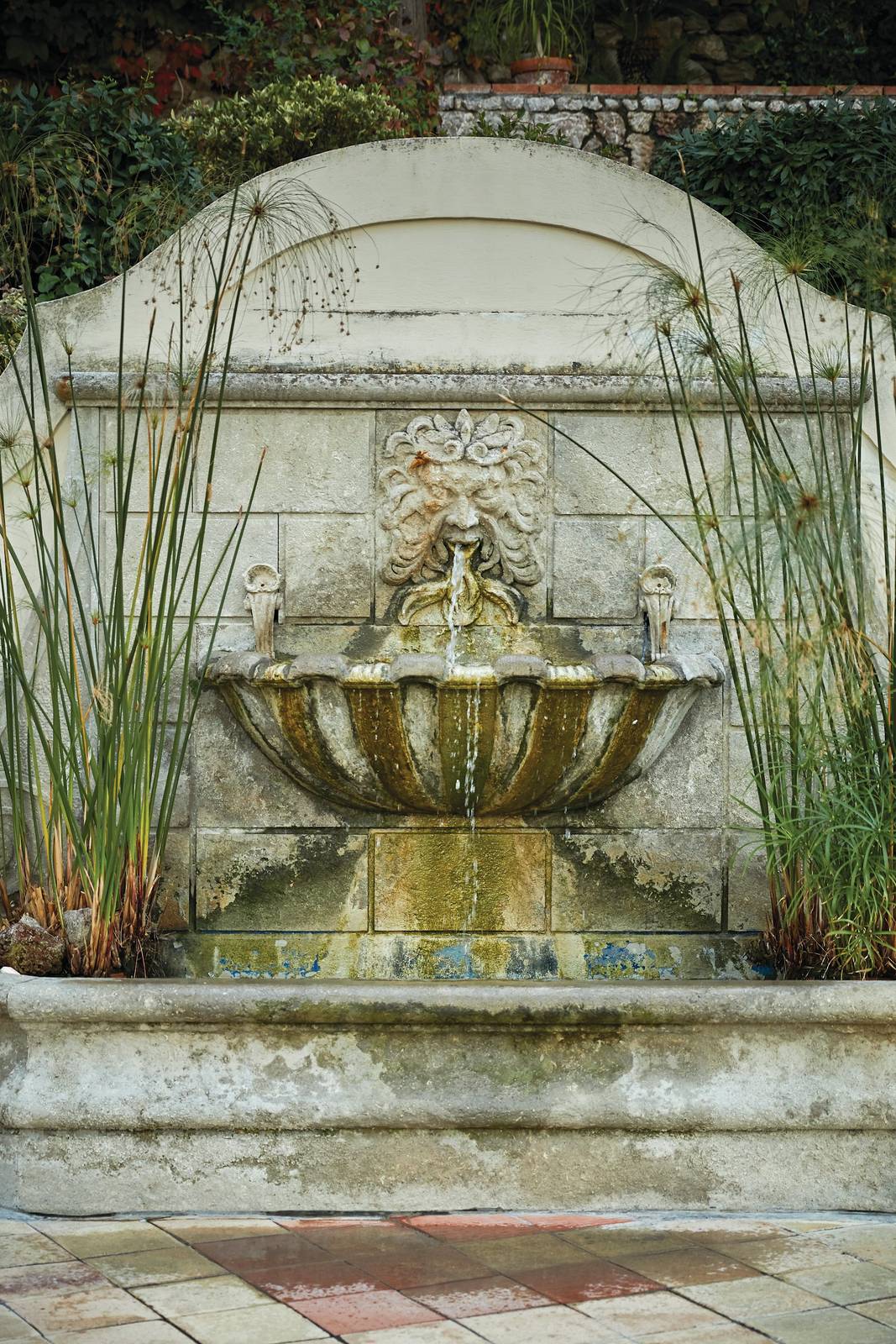 Villa Sant'Andrea 花園裡的貝殼造型噴泉