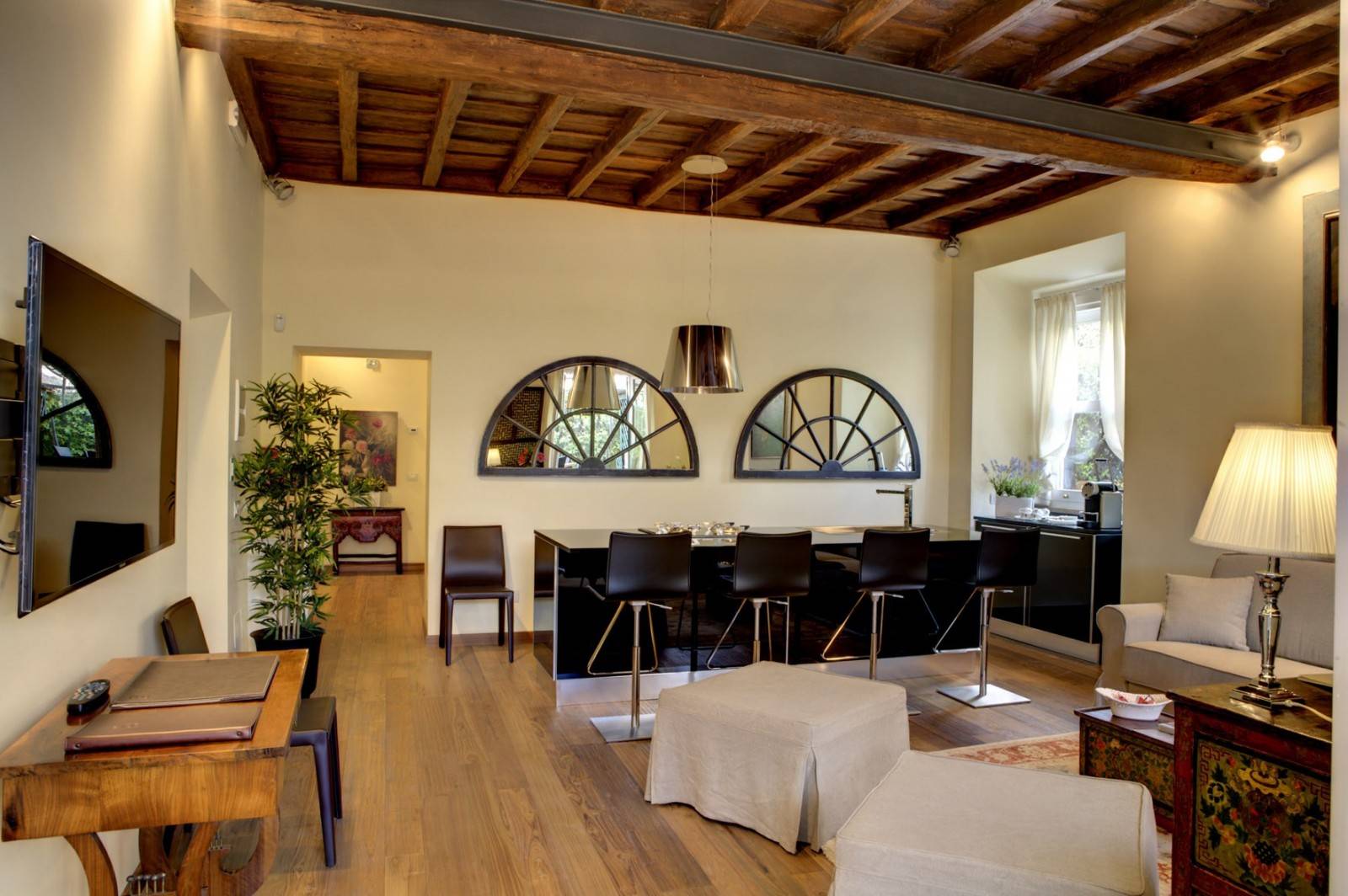 Villa Spalletti Trivelli Garden Suite 起居與餐廚空間