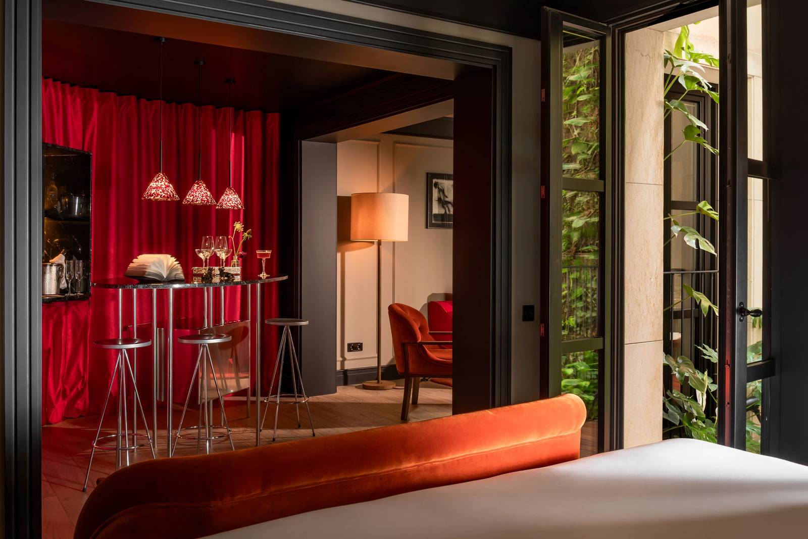 巴塞隆納 Wittmore Hotel Club Suite 臥室與吧台