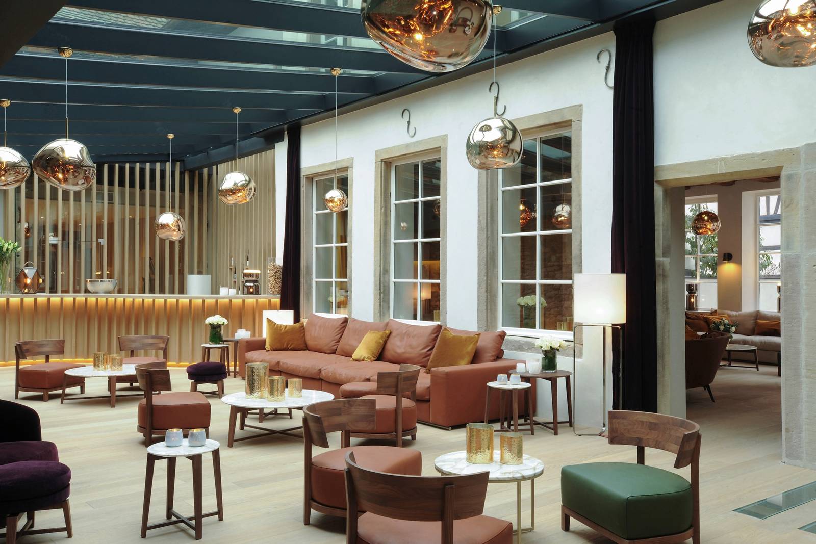 5 Terres Hôtel & Spa 玻璃屋頂下的葡萄酒吧酒廊