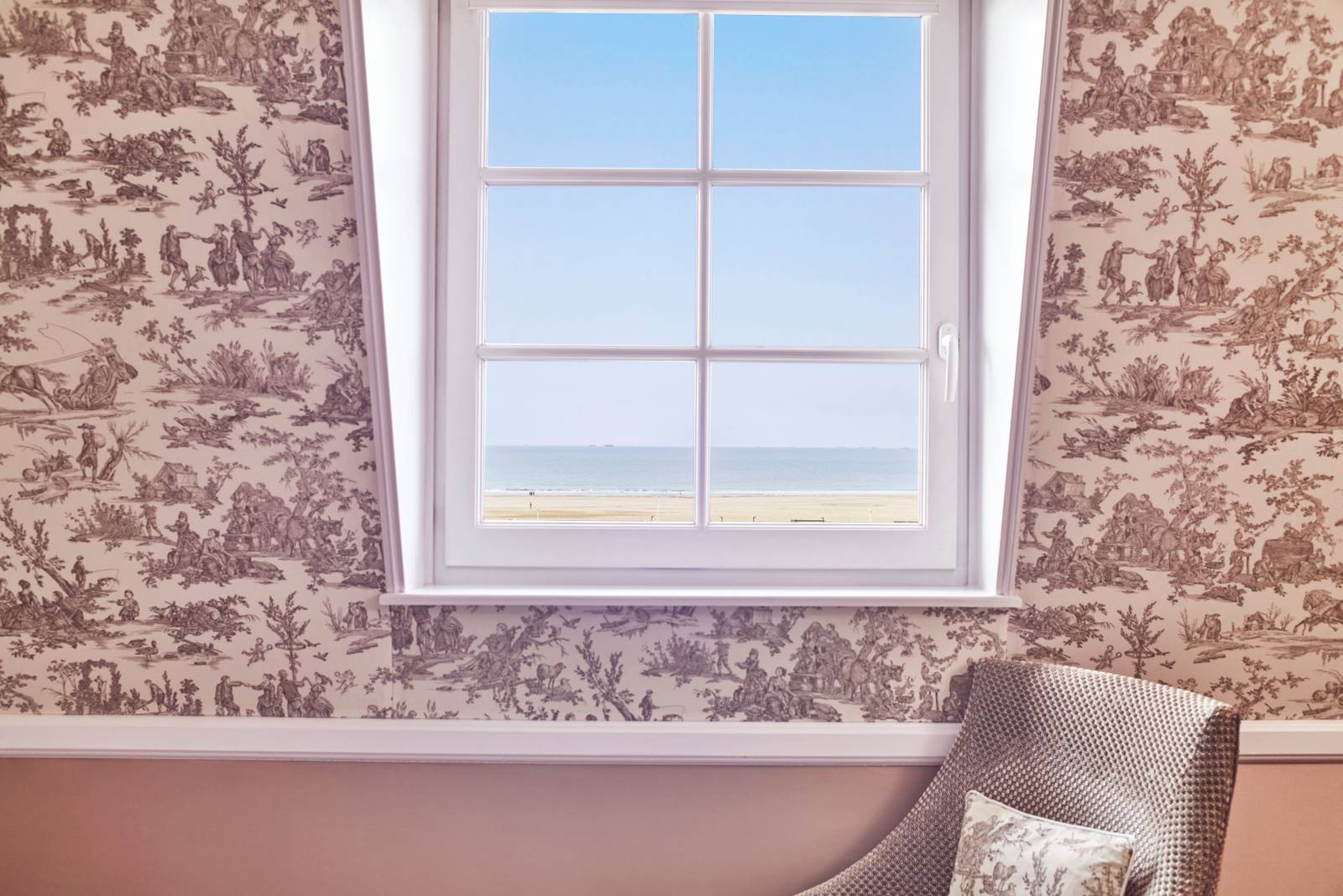多維爾 Hôtel Barrière Le Normandy 窗外看得到海的 Sea Prestige Junior Suite