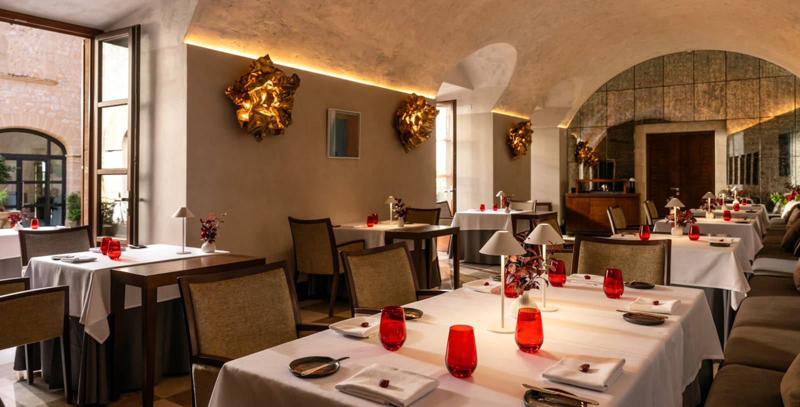Castell Son Claret Sa Clastra 餐廳拱頂用餐室