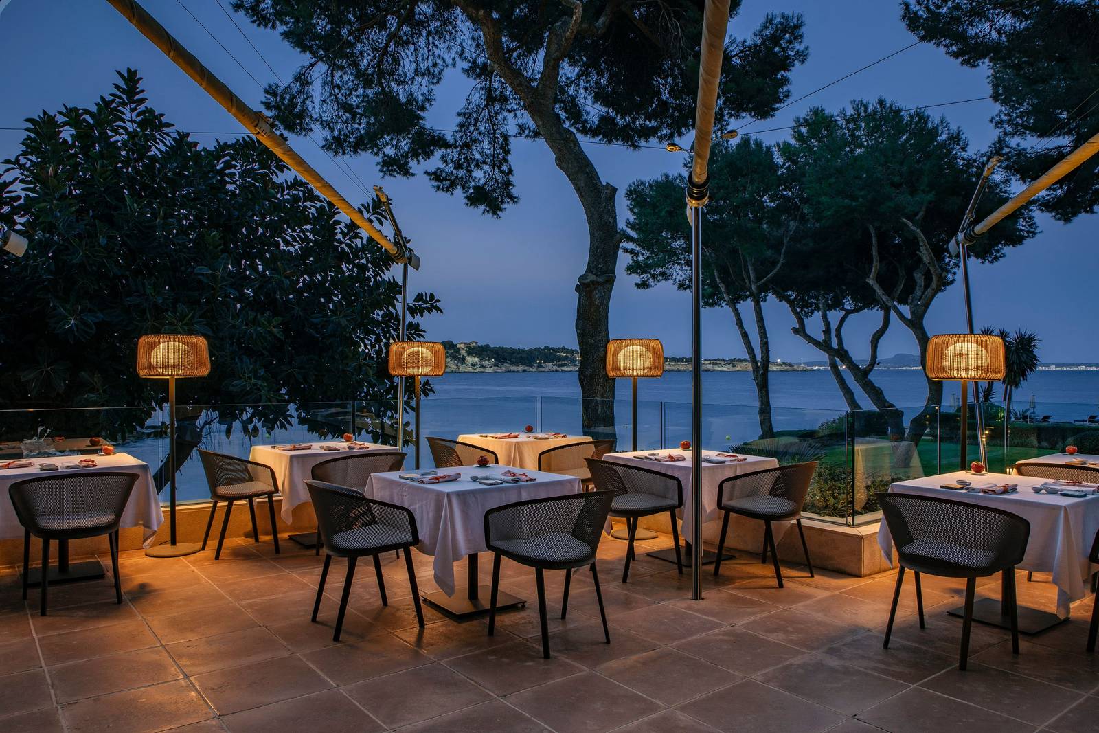 Hotel de Mar Gran Meliá 松樹下的海景露台餐廳