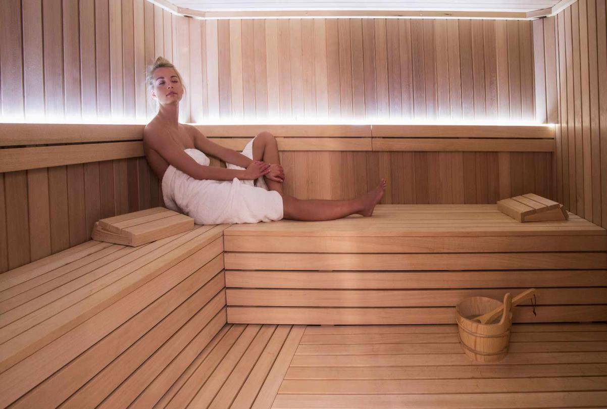 札格雷布 Esplanade Zagreb Hotel Health Club 的木質三溫暖