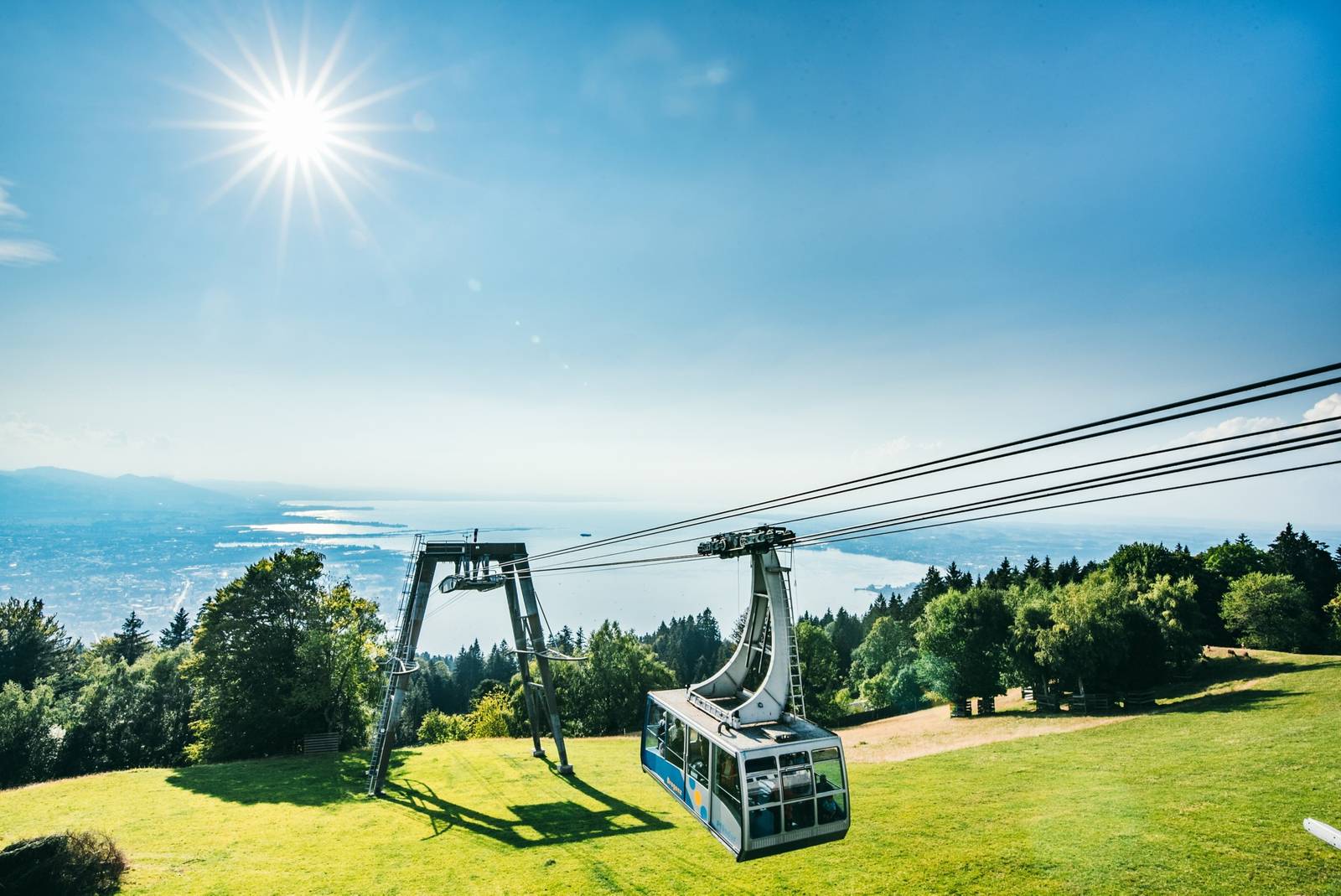 布雷根茲 Pfänder 山纜車與波登湖景