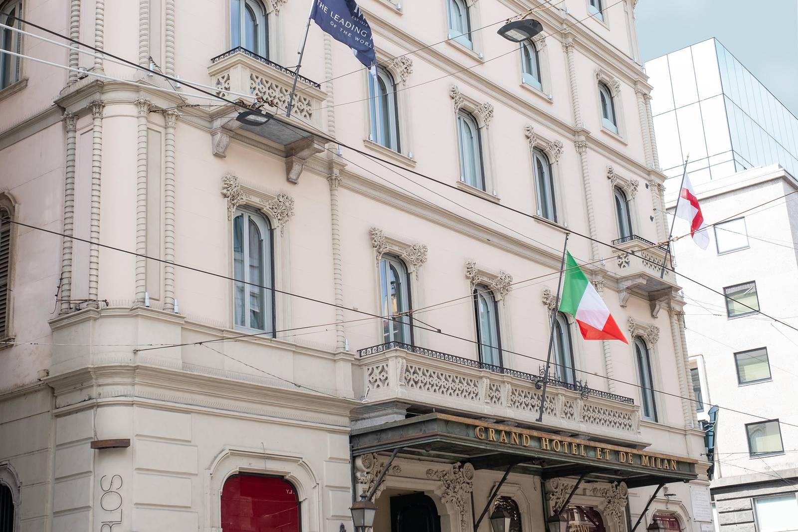 米蘭 Grand Hotel et de Milan 位於 Via Manzoni 的十九世紀建築立面