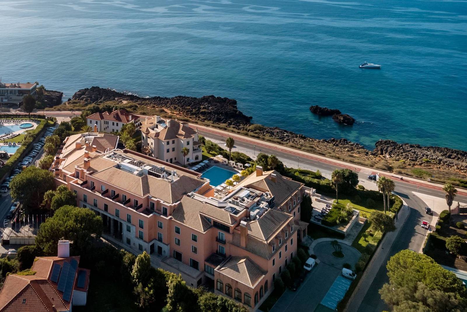Grande Real Villa Itália 飯店臨海的空拍景觀