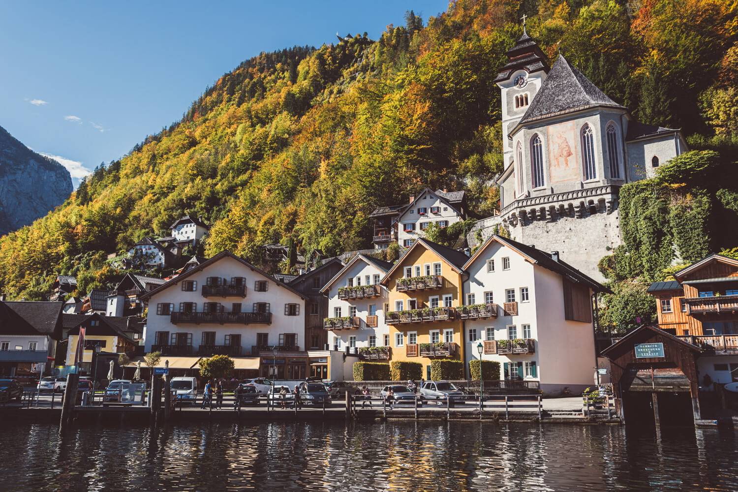 Heritage.Hotel Hallstatt 主館 Kainz 面向哈修塔特湖碼頭的立面