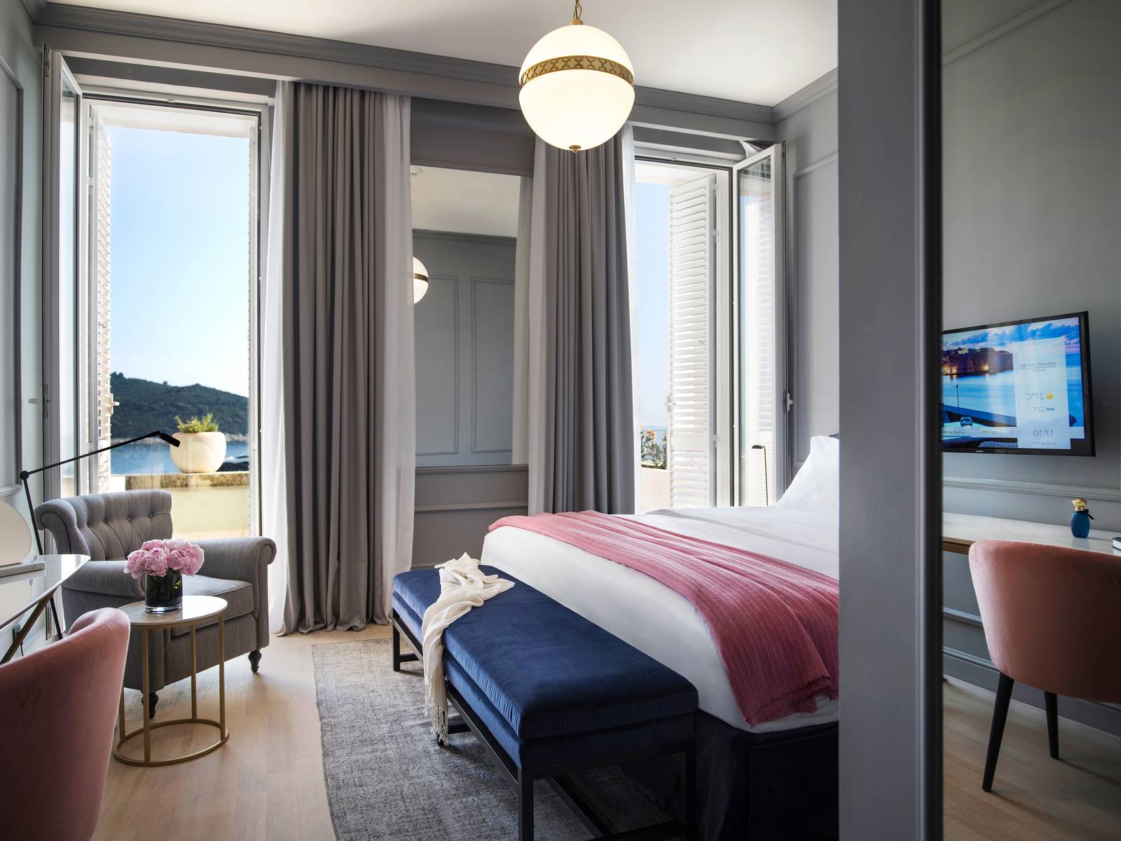 Hotel Excelsior Dubrovnik Villa Odak Deluxe 客房與法式陽台