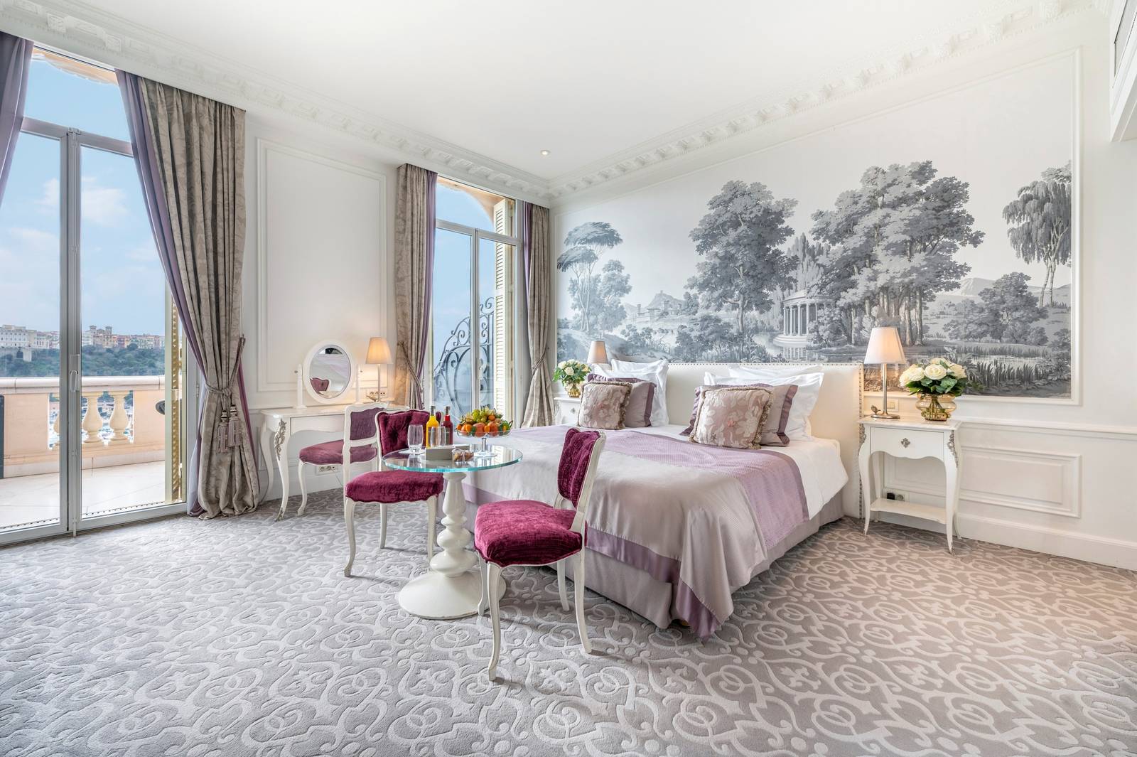 Hôtel Hermitage Monte-Carlo Exclusive 海景客房的風景壁紙與窗景