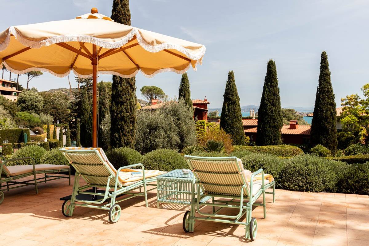 Il Pellicano 酒店 Pellicano Suite 的花園露台