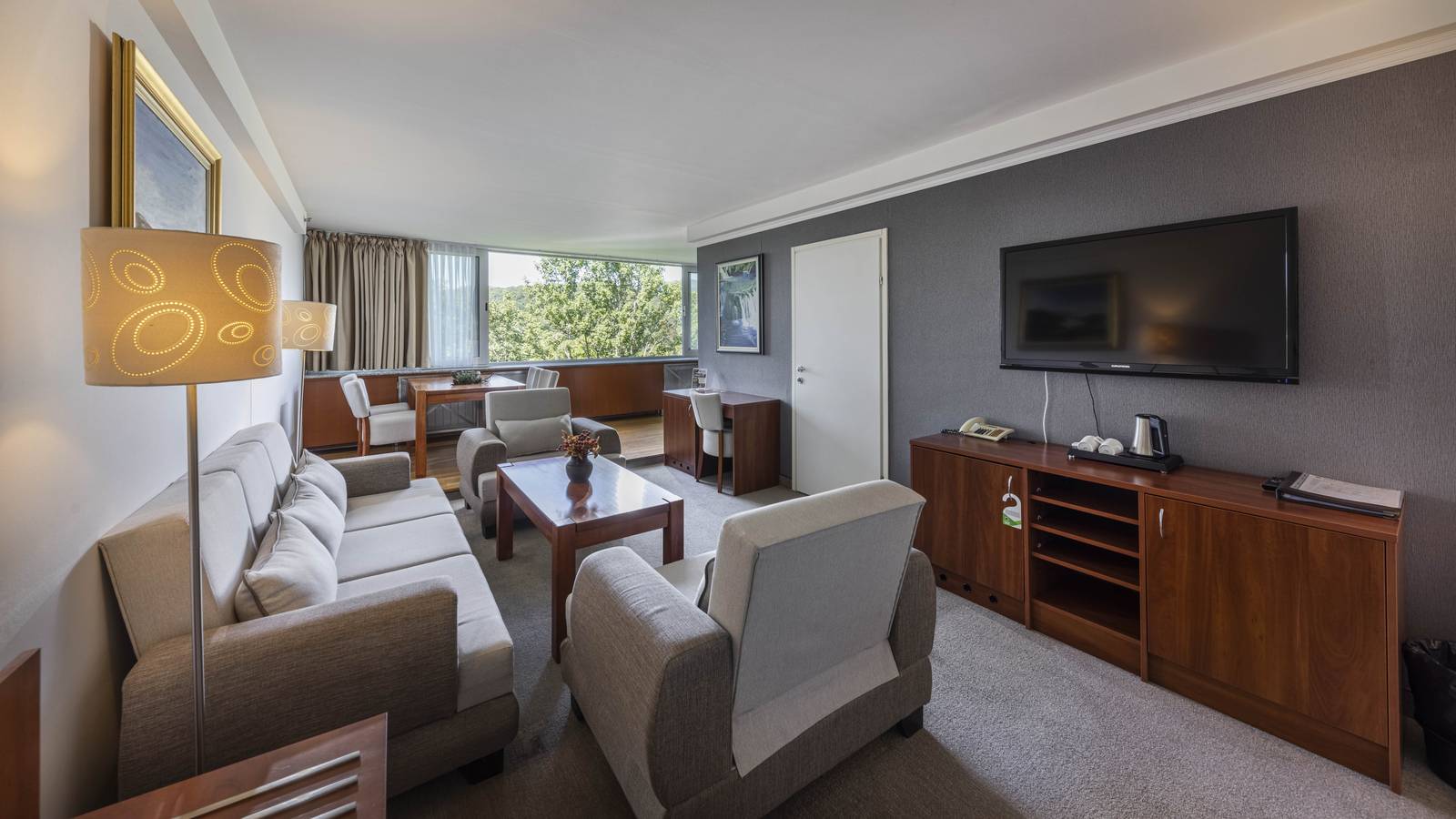 十六湖 Hotel Jezero Superior Suite 起居區沙發與電視