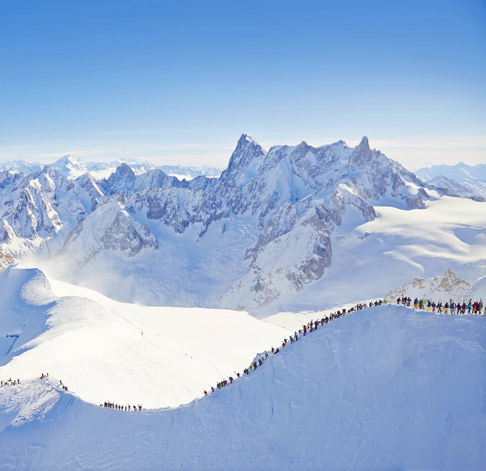 霞慕尼周邊高山雪原景觀