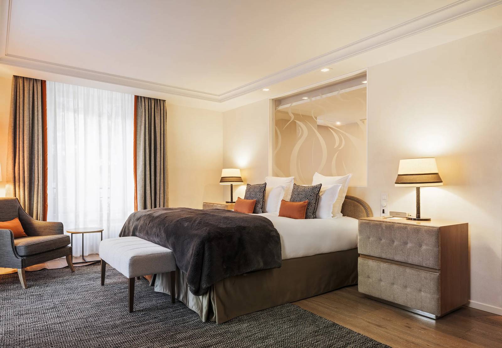 霞慕尼 Hôtel Mont-Blanc Junior Suite Mont-Blanc 臥室