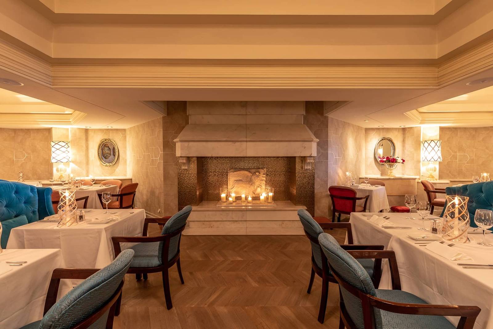 Hotel Quinta do Lago Ca' d'Oro 餐廳壁爐座位