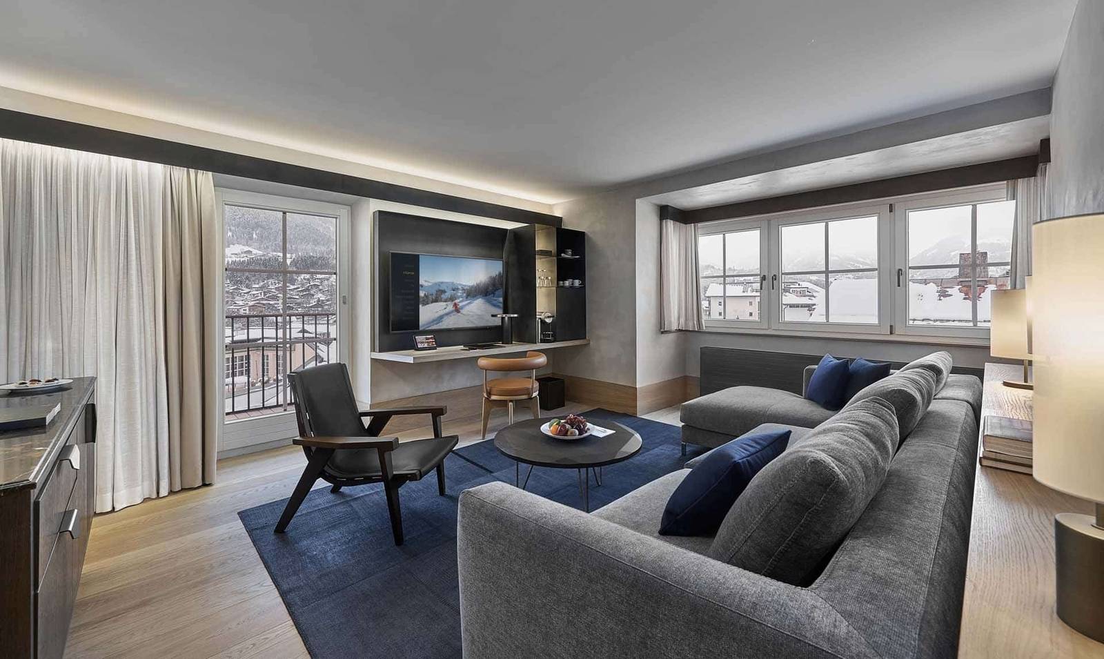 Weisses Rössl Deluxe Suite Sonnberg 起居區