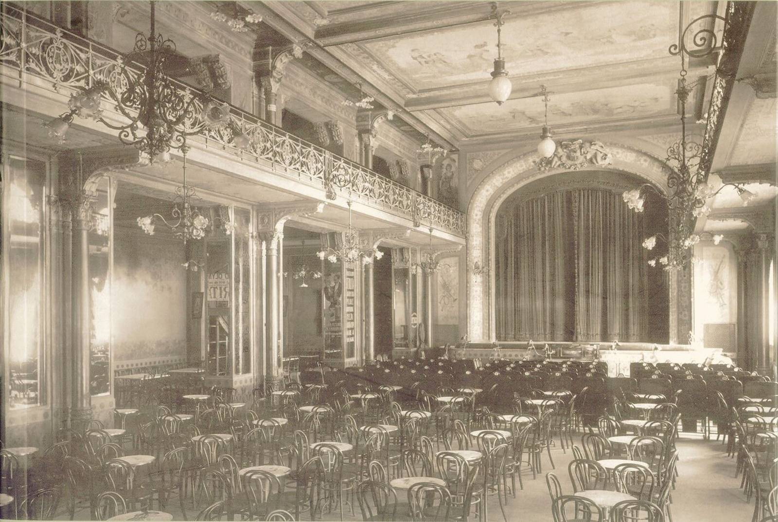 波隆那 I Portici Hotel Teatro Eden-Kursaal 早年的黑白歷史照片