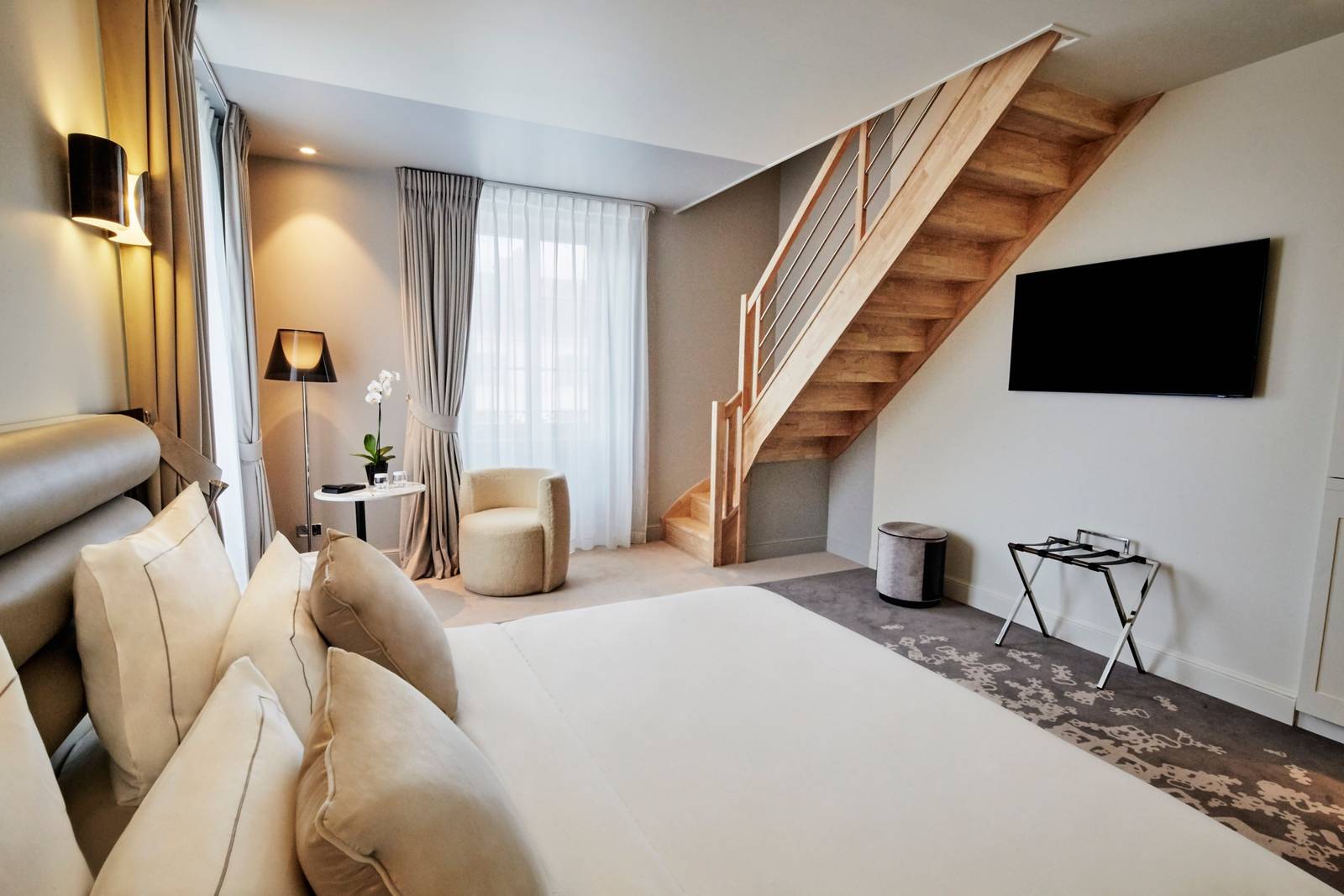 La Licorne 酒店 Duplex Suite 樓中樓起居區