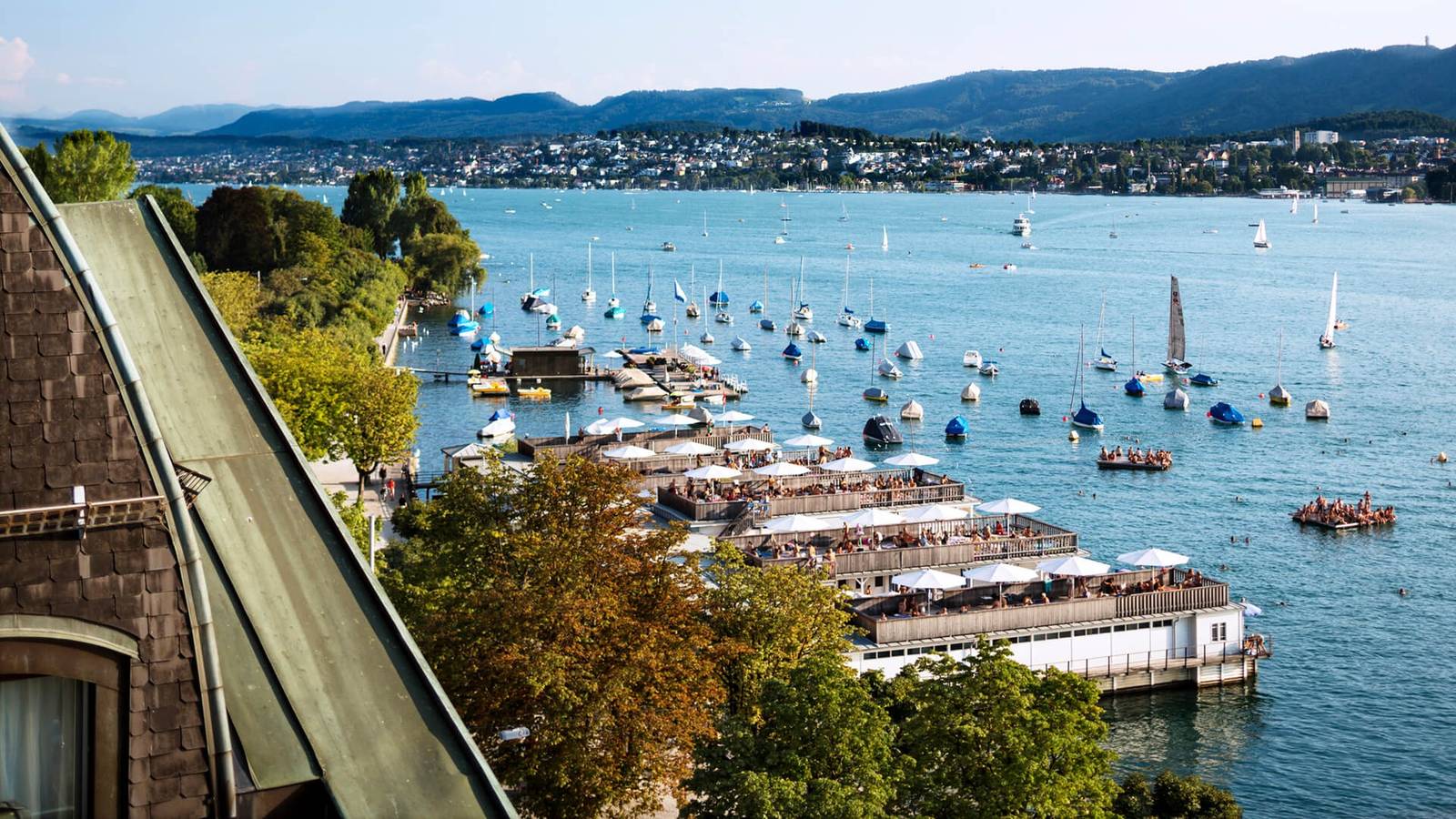 La Réserve Eden au Lac Zurich 陽台望出的蘇黎世湖