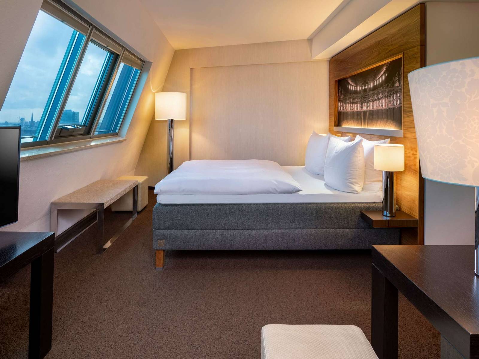 漢堡 Mövenpick 酒店 Junior Suite 臥室