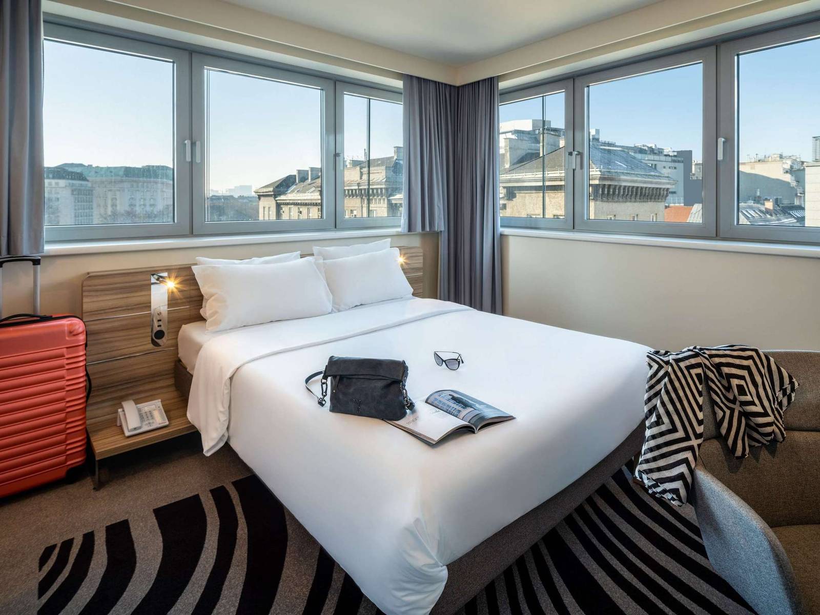 維也納 Novotel Wien City 轉角窗客房與城市景觀