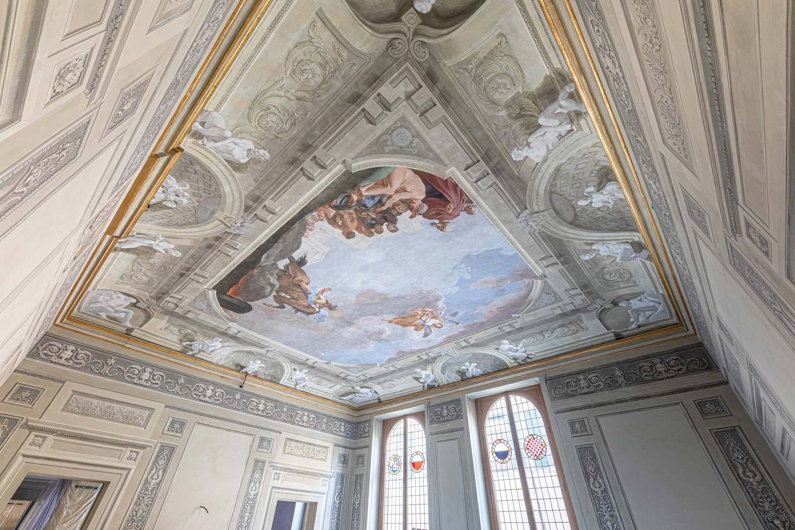 Palazzo Portinari Salviati 主樓層的濕壁畫天花板廳室